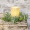 Set of 2 Decorative Succulent Ring 8 Inch Flocked Green Leaf Candle Holder Accent